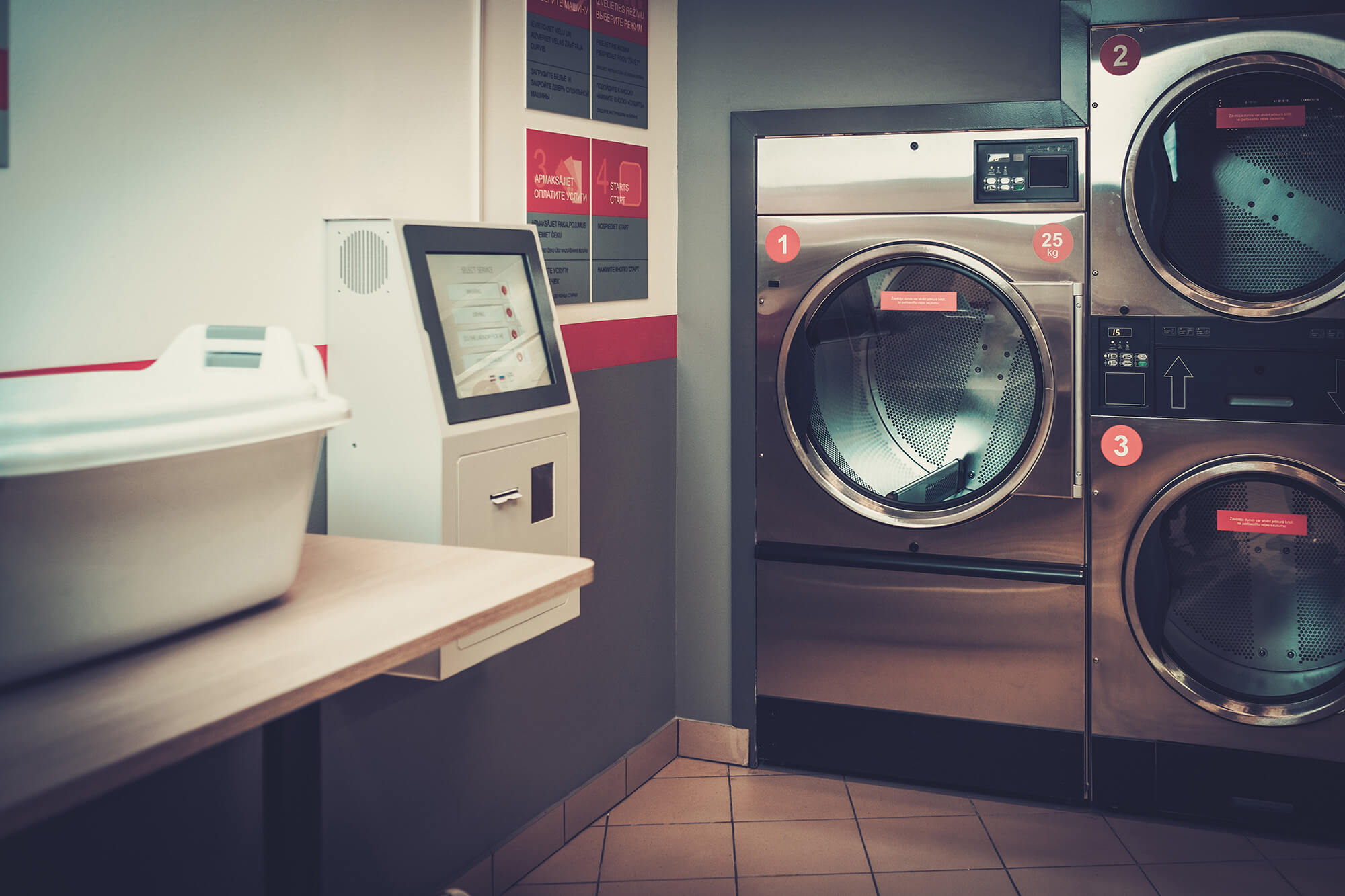 Laundry machines at laundromat shop for the best franchise for passive income blog